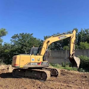 Occasion pour excavatrice sur chenilles SY135C 13,5 tonnes, forte puissance de creusement, moteur Isuzu, pompe hydraulique, boîte de vitesses, PLC - Product Image 1