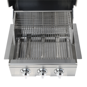 Nouveau <span class=keywords><strong>Barbecue</strong></span> à <span class=keywords><strong>gaz</strong></span> encastrable haut de gamme 3 brûleurs en acier inoxydable 430 avec couvercle rond pour jardin - Product Image 5