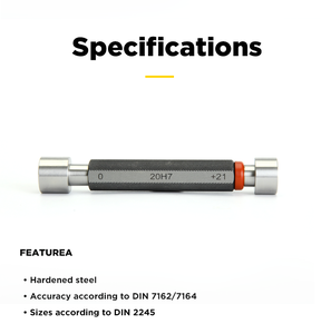 Calibrador de Enchufes Estándar Asimeto 2mm-100mm DIN2250 JIS JJG ASME Serie 670 - Product Image 3
