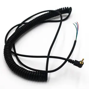 Конкурентоспособная цена, индивидуальный стерео аудио штекер 2,5 мм 3,5 мм для открытого концевого пружинного кабеля //