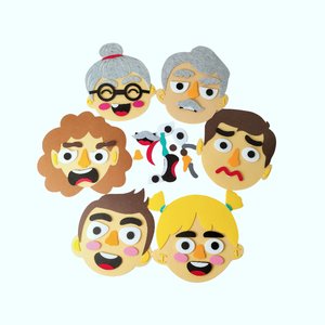 <span class=keywords><strong>6</strong></span> Pièces Chaque Ensemble Famille Social Émotionnel Apprentissage Jouet Visages Drôles Émotion Jeux Expressions Faciales Activités Préscolaires Jouet - Product Image 2