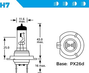 Nouvelle ampoule halogène UGGV H7 12V 55W en verre de quartz 4000 Lm Garantie 1 an Remplacement de phare Longue durée de vie 6000K/4300K Voiture SUV Camion - Product Image 3