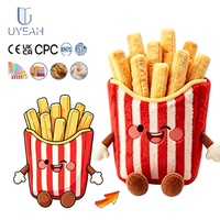 UYEAH OEM/ODM Conception personnalisée Poupée porte-clés en peluche souple en forme de frites, cola, lait, gâteau, jouet en peluche alimentaire, cadeau pour sac