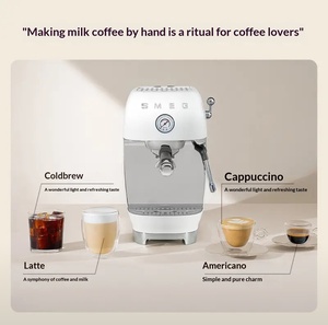 เครื่องชงกาแฟเอสเพรสโซ่กึ่งอัตโนมัติ Ecf03 สแตนเลสสตีล แบบสกัดคู่ ขนาดกะทัดรัด ทำความสะอาดง่าย ให้ฟองนมเข้มข้นสไตล์อิตาเลียน Ecf03 - Product Image 2