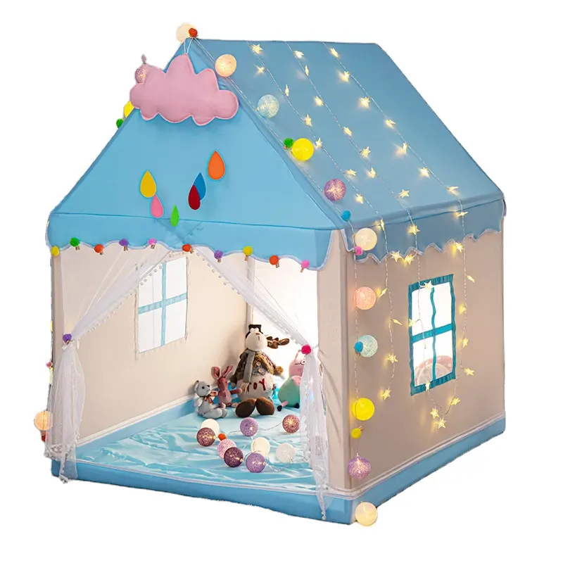 Crianças Castillo Princesa Princess Girls Casa Grande Indoor Kids Castle Play Toy Tent Com Luzes Led Para Venda