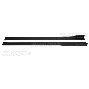 Extensiones de faldones laterales universales de 2.2m en negro mate para BMW F10/F11 520i F32 F30 F80 E92 X5, divisores de parachoques laterales tipo alerón - Product Image 4