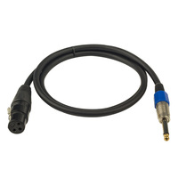 Câble audio vidéo professionnel LY-6370 classique 6,35 mm TS vers XLR en cuivre pur avec gaine en PVC pour microphone et haut-parleur