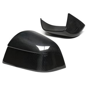Coques de rétroviseurs latéraux en fibre de carbone pour Tesla Model Y, capuchons de rétroviseurs de recul, boîtiers réfléchissants noirs, type adhésif <span class=keywords><strong>OLIVER</strong></span> - Product Image 3