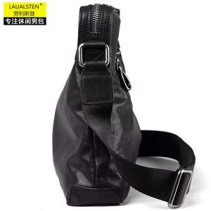 Sac à bandoulière en cuir véritable pour hommes, noir, durable, résistant à l'usure, pour loisirs et voyages, été 2021 - Product Image 5