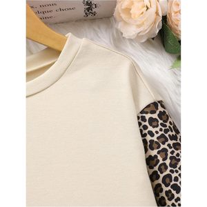 Sudadera con estampado de guepardo para mujer FOXA, cuello redondo, manga larga, jersey de otoño, tops transpirables de algodón tejido - Product Image 2