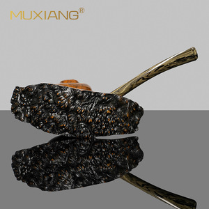 Muxiang Wood Smoking Pipe Solid Burl 3mm Filter Retro Style Tobacco Pipe Gift - Product Image 4