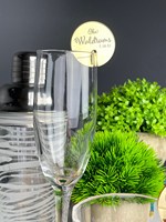 Étiquettes rondes pour boisson en acrylique, pièces, cartes Place pour Champagne, personnalisées
