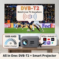 Proyector Holográfico 3D, Proyección Holográfica Full HD Nativa 1080P, Android 11 con Altavoces, Proyector de Juegos para Cine en Casa 4K