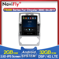Navifly — lecteur vidéo pour Chrysler 300C, autoradio, avec écran de type Tesla, sous Android 9, 2 go + 32 go, avec Navigation GPS, en 2.5D ips, pour modèles de 2004 à 2011
