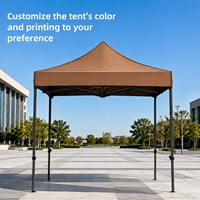 Tente pliante robuste 2x2 en tissu Oxford avec structure en acier, résistante au vent, pour salons professionnels et événements extérieurs, fabricant chinois
