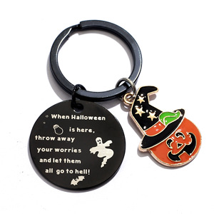 <span class=keywords><strong>2025</strong></span> <span class=keywords><strong>New</strong></span> Halloween bí ngô Mặt dây chuyền bằng thép không gỉ <span class=keywords><strong>Laser</strong></span> khắc đen <span class=keywords><strong>Keychain</strong></span> - Product Image 4