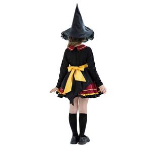 Ensemble de costumes d'inspiration sorcière pour enfants avec chapeau et baguette, tenue de cosplay d'Halloween pour filles - Product Image 4