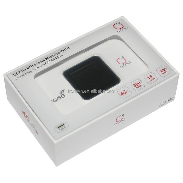 MEOKER VEMO E5783 Plus Portable 4G LTE CAT4 150Mbps Router Type C Port 300Mbps Max LAN Data Rate 2.4GHz Mobile WIFI for SOHO