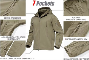 Giacca Tattica da <span class=keywords><strong>Uomo</strong></span>, Uniforme Militare Mimetica, Abbigliamento Impermeabile per Caccia, Sport e Lavoro - Product Image 3