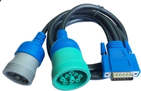 Câble de diagnostic LANLIN DB15 vers Type2 9 broches 6 broches en Y pour NEXIQ USB Link 1 Camion lourd J1939 J1708