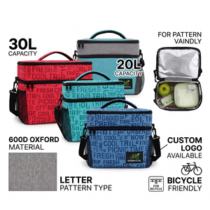 Custom Logo 20L & 30L Insulated Bicycle Cooler <b>Bags</b>, High-Efficiency Thermal Cooling Box, Water-Repellent 600D Oxford Material - Product Image 2