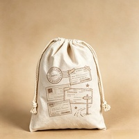 Sac à cordon en toile naturelle pour femme, motif dessin animé, logo personnalisé, écologique, réutilisable, pochette de rangement légère, sac de voyage