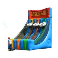 Jeu de basket-ball gonflable géant à 3 voies pour enfants et adultes
