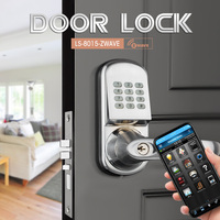 Eletronic Digital Fechadura Zwave Serrure de porte Télécommande par Smart Phone APP Mot de passe Serrure de porte intelligente