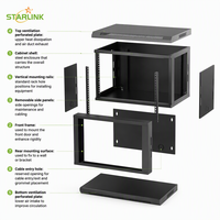 Rak Kabinet Dinding Satu Bagian 19 Inci Starlink OEM untuk Peralatan Jaringan