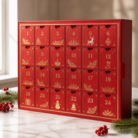 Boîte de calendrier de l'avent de luxe personnalisée, boîte cadeau de Noël en carton rigide, boîte en papier magnétique pour cosmétiques, parfums, bijoux