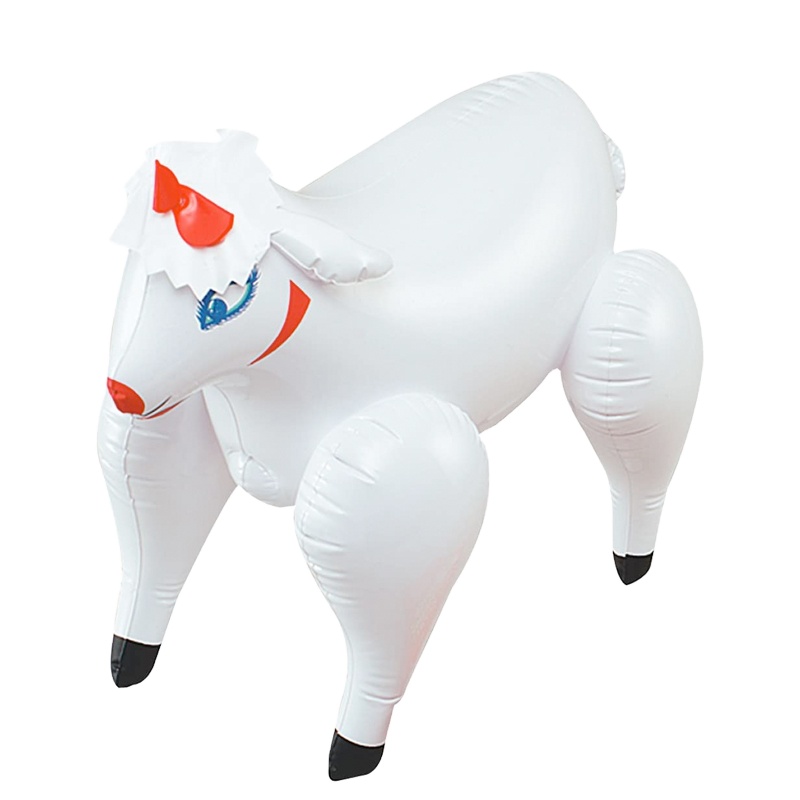 Mouton gonflable pliable en plastique pour enfants, jouet de fête, ornements de jardin à vendre, 10 pièces