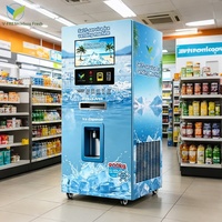 Exportation transfrontalière Chine : Distributeur automatique de glace sans personnel entièrement automatisé, unité de stockage de glace commerciale, code QR intelligent