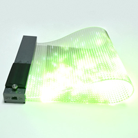 Film LED transparent flexible auto-adhésif haute transparence pour la publicité sur les vitres commerciales