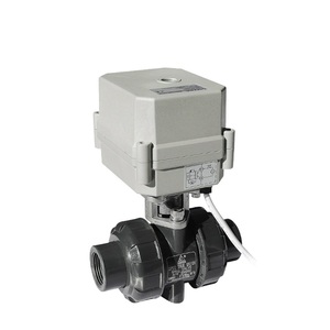 COVNA Vanne à boisseau sphérique mini double motorisée 1 pouce UPVC DC24V à double sens avec embouts à rotule, garantie 90 jours - Product Image 4