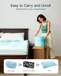 New Full Memory Foam Mattress <strong>Topper</strong>, Cooling Gel Infused Mattress Pad, Ventilated <strong>Bed</strong> <strong>Topper</strong> for Pressure Relief - Product Image 6