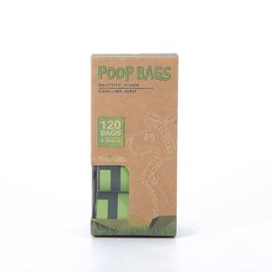 8 rouleaux de sacs à déjections canines biodégradables, 120 unités, produits écologiques pour animaux de compagnie, sacs à crottes en plastique pour déjections canines - Product Image 1