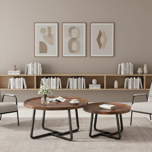 Tavolino <span class=keywords><strong>da</strong></span> Caffè Rotondo Moderno in Legno, Stile Semplice, Multifunzionale, Facile <span class=keywords><strong>da</strong></span> Pulire, con Vano Portaoggetti, per Uso Domestico - Product Image 1