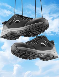 Chaussures de sécurité à embout d'acier S1P ESD, baskets de travail confortables, légères, noires, taille EU 42, pour travaux de construction - Product Image 6