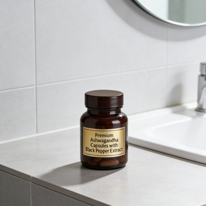 Capsules d'Ashwagandha Premium avec Extrait de Poivre Noir pour Stimuler l'Énergie et l'Humeur chez l'Adulte – Complément Alimentaire Certifié GMP - Product Image 1