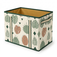 Boîte de rangement durable en tissu non tissé avec poignées renforcées, grande capacité, organiseur de linge