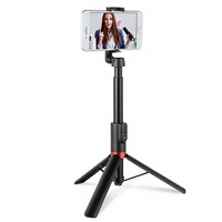 Penyangga Ponsel Tripod Anti-Goyang dari Aluminium Alloy, untuk TikTok Live Streaming, Perekaman Video, Multi-Fungsi
