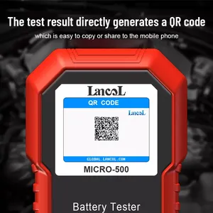 เครื่องทดสอบแบตเตอรี่รถยนต์ Lancol รุ่นใหม่ล่าสุด 12V รองรับ 8 ภาษา รุ่น MICRO-500 พร้อมหน้าจอ LCD - Product Image 5