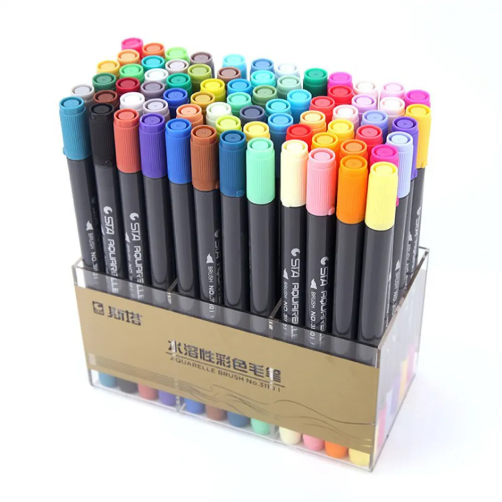 Großhandel Multi color Posca Pinsel Marker Farbe Acryl Dual Tip Fein punkt Stift Permanent Bunte Text School Marker Lieferant