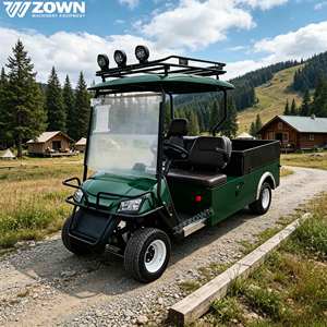 Voiturette de golf électrique à 4 roues homologuée CE avec boîte de chargement pour le transport de matériel en entrepôt et en parc - Product Image 1