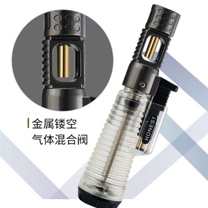 JOFI Direct Fire Lighter Metal Transparent <b>Gas</b> for Windproof Multi Functional Refillable Cigar Accessories - Product Image 3