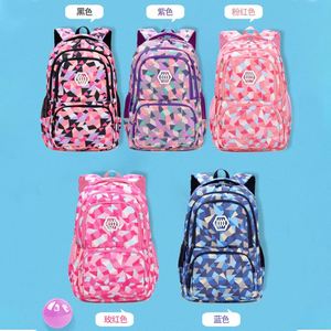 Ensemble de sacs d'école trois pièces transfrontaliers pour les filles du primaire Sac à dos en nylon camouflage pour lycée Sac à dos léger - Product Image 3
