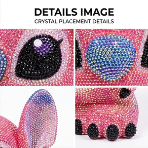Hucha de Stitch Ángel Rosa con Diamantes de Imitación BSA, Figura de <span class=keywords><strong>Lilo</strong></span> & Stitch DIY con Diamantes Completos, Decoración para el Hogar, Estatua de Personaje de Dibujos Animados, Regalo - Product Image 3