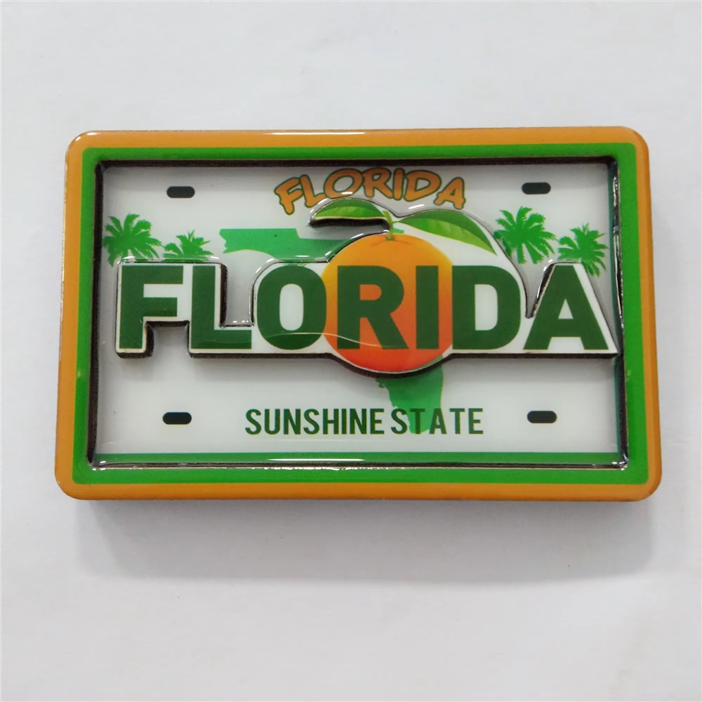Magnete Da Frigorifero South Beach Florida, Targa Souvenir Da Collezione, Dimensioni 6,3 X 8,9 Cm, Vinile Industriale, Raro
