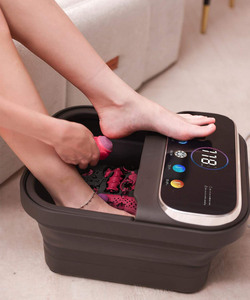 Klappbares Fußbad Digital anzeige Farbbild schirm Temperatur regelung Timer 6 Massage Fuß massage gerät - Product Image 4