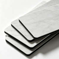 Panneau composite en aluminium Alucobond à motif marbré, panneau mural imperméable pour projet hôtelier